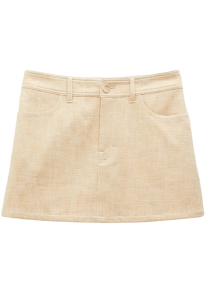 Filippa K A-line cotton-blend miniskirt - Neutrals