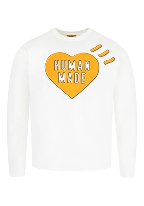 Human Made heart-logo long-sleeves T-shirt - White