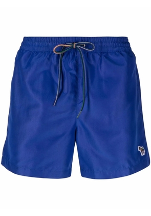 Paul Smith logo-patch swim shorts - Blue