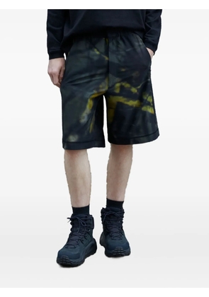 MOOS STUDIO camouflage-print elasticated-waistband shorts - Black