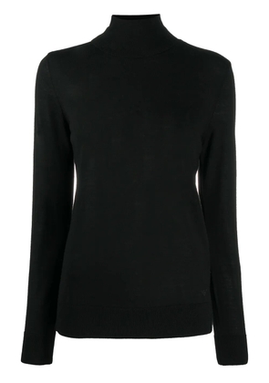 Emporio Armani roll neck fine knit jumper - Black
