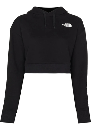 The North Face logo-print cropped hoodie - Black