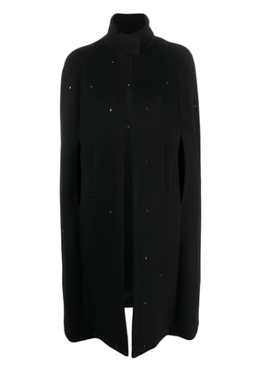 Peserico crystal-embellished brushed maxi cape - Black
