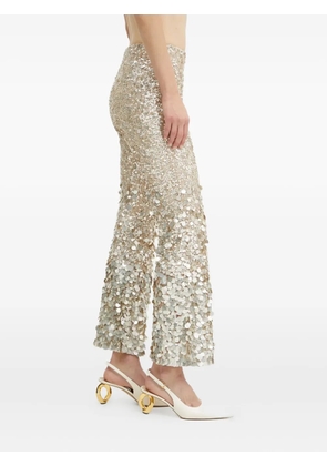LUISA SPAGNOLI sequin-embellished trousers - Neutrals