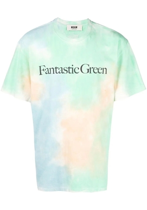 MSGM Fantastic Green tie-dye T-shirt
