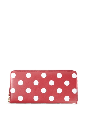 Comme Des Garçons Wallet polka-dot long wallet - Red