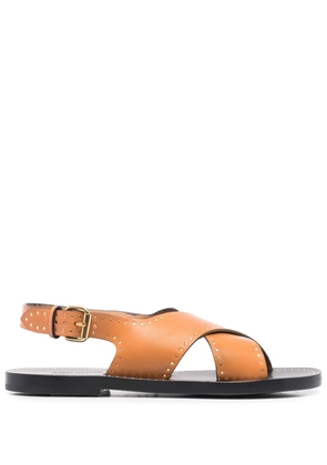 ISABEL MARANT Jane leather sandals - Brown