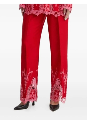 NEVER FULLY DRESSED high-waisted trousers - Red