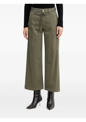 LIU JO chain-belt trousers - Green