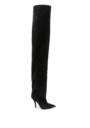 Paris Texas 110mm suede boots - Black