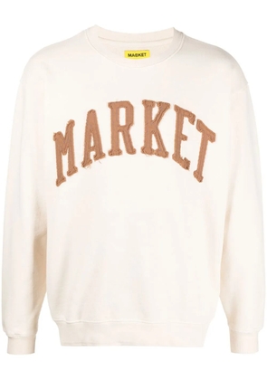 MARKET embroidered-logo sweatshirt - Neutrals