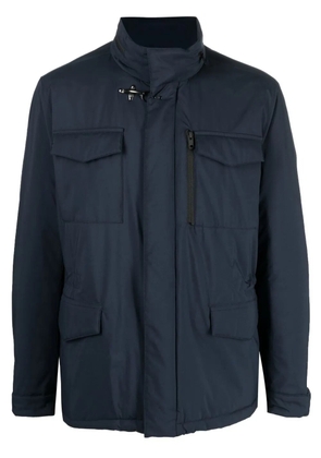Fay multiple-pocket zip-fastening jacket - Blue