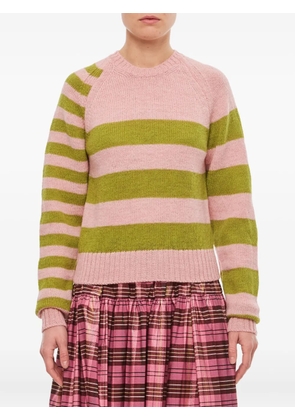 Molly Goddard striped raglan-sleeve sweater - Pink