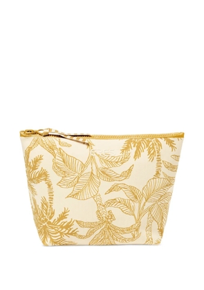 ERES Pocket Voyage floral-print make-up bag - Yellow