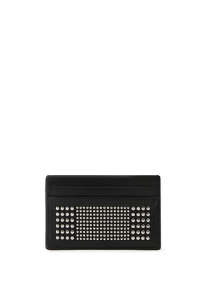 Alexander McQueen studded leather card holder - Black