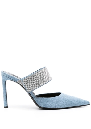 Sergio Rossi Sr Paris 100mm denim mules - Blue