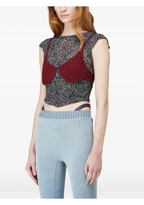 Isa Boulder open-back knitted tank top - Black