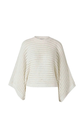 Peserico crew-neck sequin-embellishment sweater - White