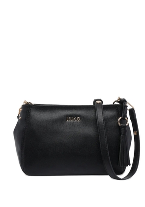 LIU JO logo-plaque tassel shoulder bag - Black