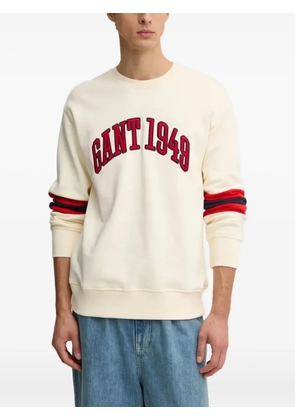 Gant logo-appliqué sweatshirt - Neutrals