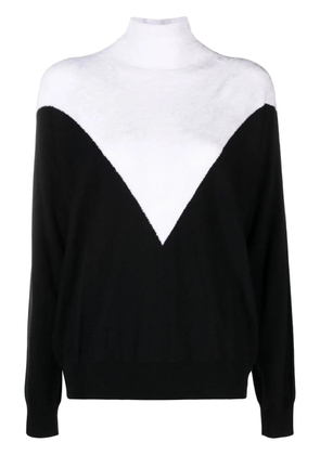 Emporio Armani two-tone knitted jumper - Black