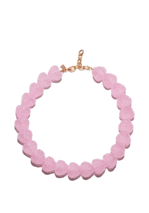 Crystal Haze Jelly Heart necklace - Pink