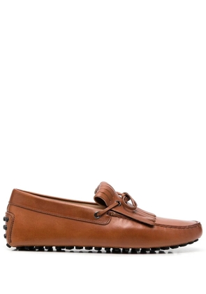 Tod's fringe detail loafers - Brown