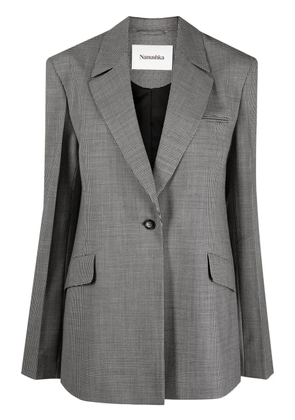 Nanushka puppytooth oversized blazer - Black