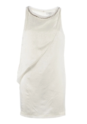 Robert Rodriguez Studio gem detail shift dress - White