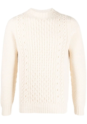 Drumohr cable-knit fitted jumper - Neutrals
