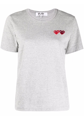 Comme Des Garçons Play double heart logo T-shirt - Grey