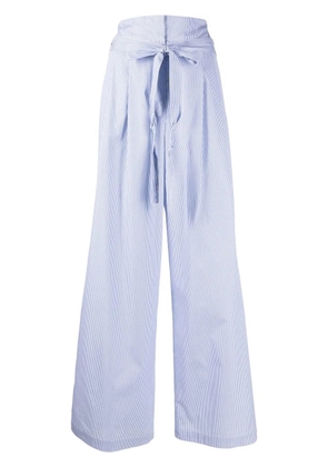 Jejia stripe-print tie-waist palazzo pants - Blue