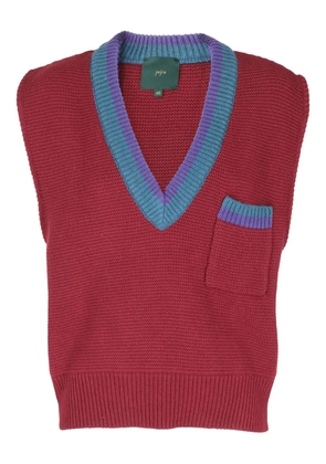 Jejia purl-knit vest - Red