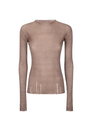Uma Wang ribbed top - Brown