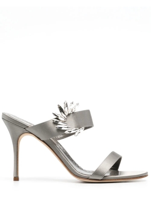 Manolo Blahnik 100mm Chivela sandals - Grey