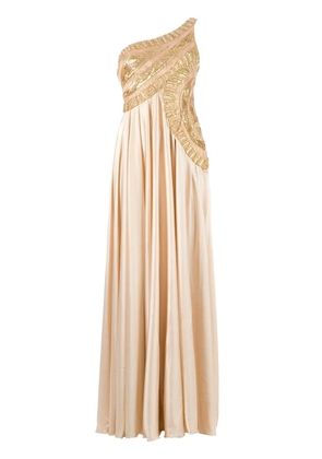 Georges Mak 'Ivana' one shoulder dress - Neutrals