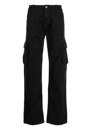 Alpha Industries logo-detail cargo trousers - Black