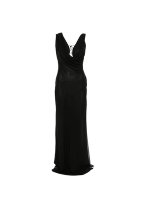 THE ANDAMANE Minerva cowl-neck maxi dress - Black