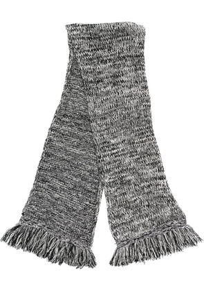 ASPESI fringe-detail wool scarf - Black