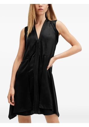AllSaints Jayda V-neck zip-front mini dress - Black