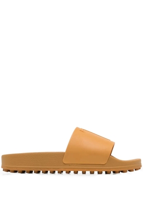 Tod's logo-embossed pool sliders - Brown