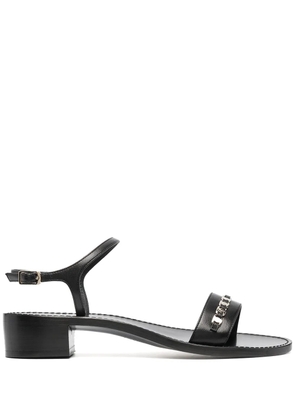 Ferragamo tiny Vara bow appliqué trim sandals - Black