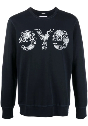 Junya Watanabe MAN logo-print cotton sweatshirt - Blue