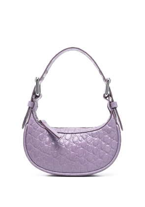 BY FAR mini Soho crocodile-effect shoulder bag - Purple