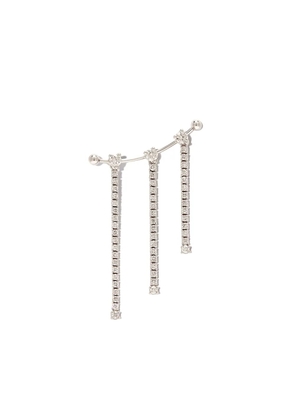 Delfina Delettrez 18kt white gold Ace diamond ear cuff - Silver