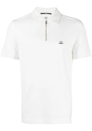 C.P. Company logo-embroidered polo shirt - White