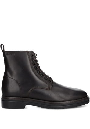 Gant lace-up zip boots - Black