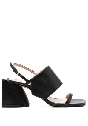Nº21 wide-strap 75mm sandals - Black