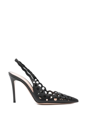 Gianvito Rossi laser-cut slingback heeled pumps - Black
