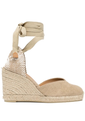 Castañer Chiara raffia-wedge espadrilles - Brown